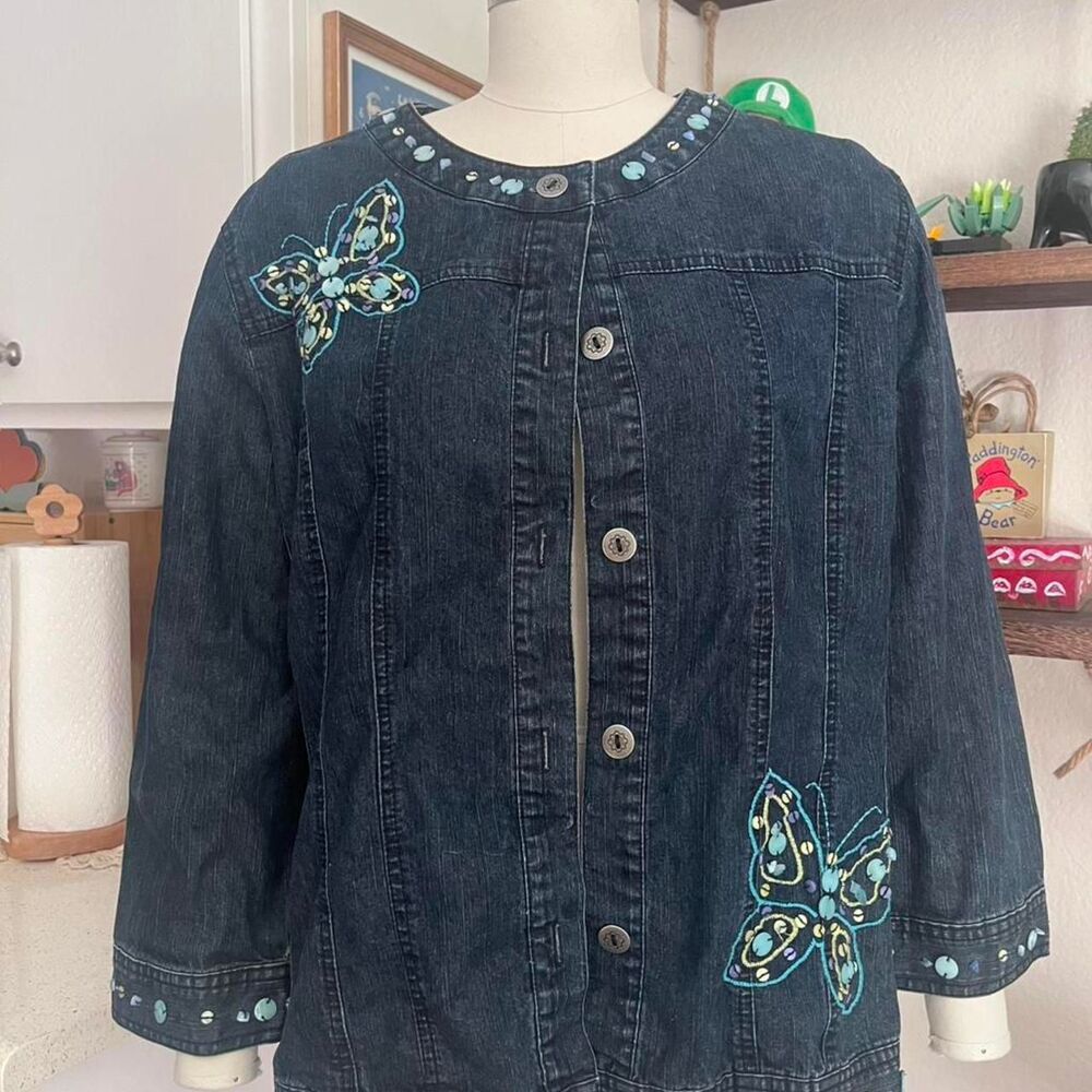 Alfred-dunner Women's Blue and Navy Jacket